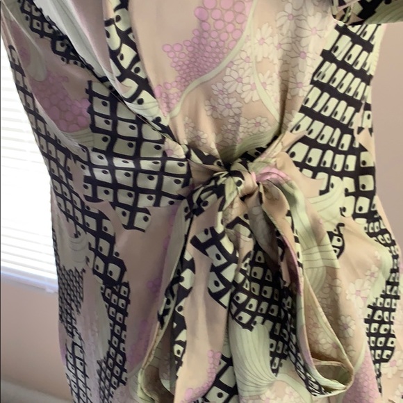 3/$20 Silk BCBG maxazria wraparound blouse - Picture 2 of 5